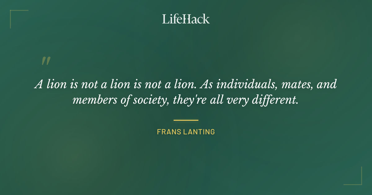 Quote by Frans Lanting