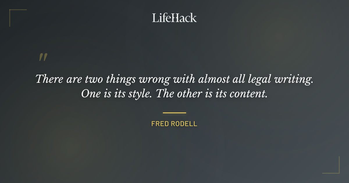 Quote by Fred Rodell
