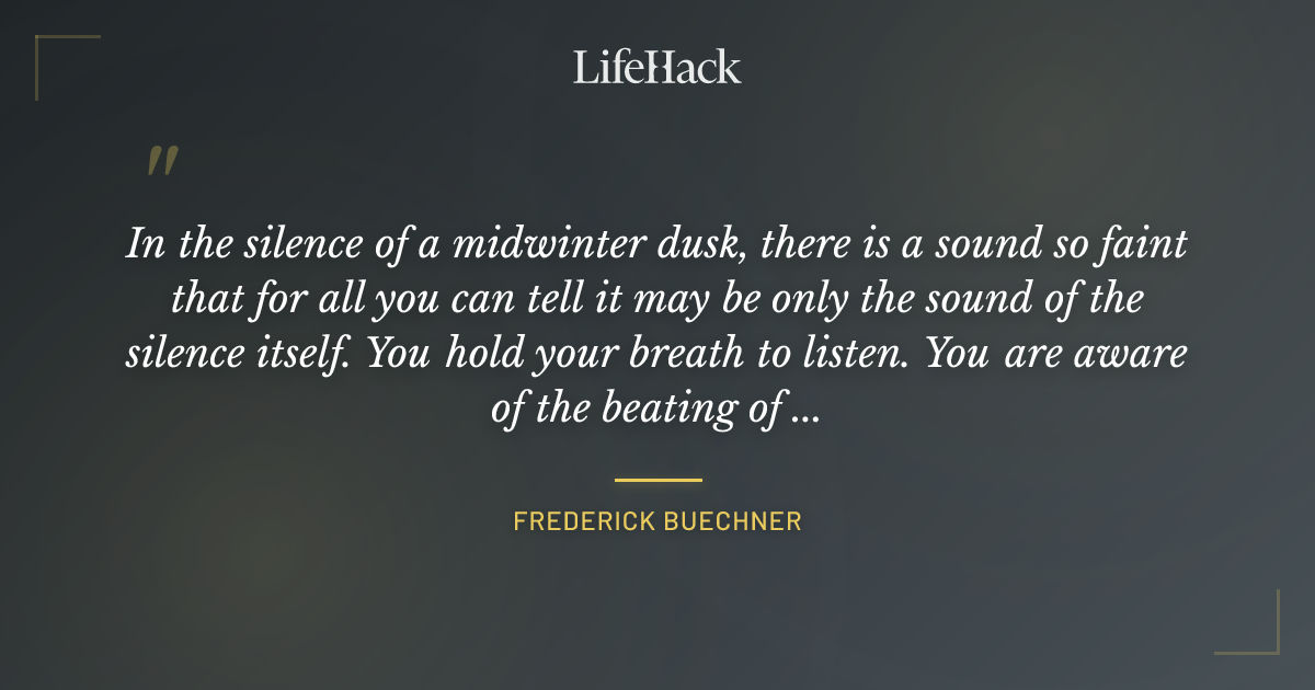 Quote by Frederick Buechner
