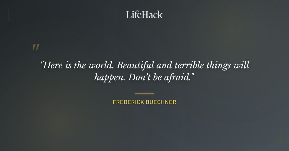 Quote by Frederick Buechner