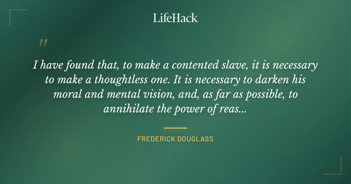 Quote by Frederick Douglass