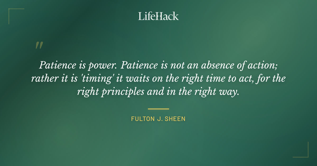 Quote by Fulton J. Sheen