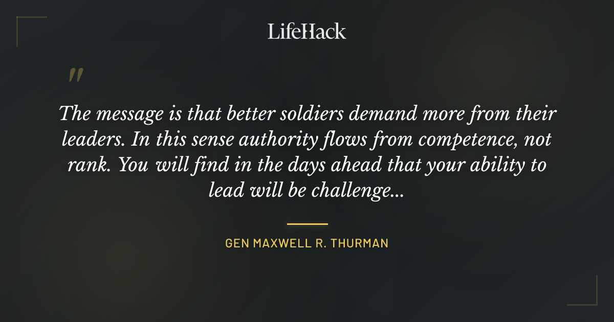 Quote by GEN Maxwell R. Thurman