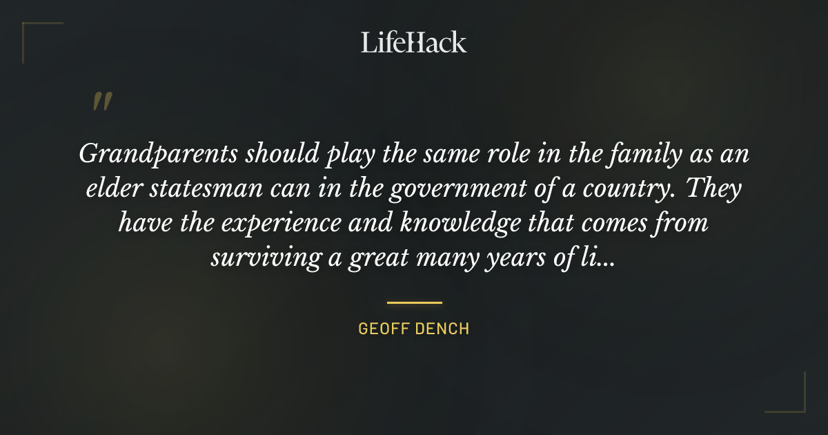 Quote by Geoff Dench