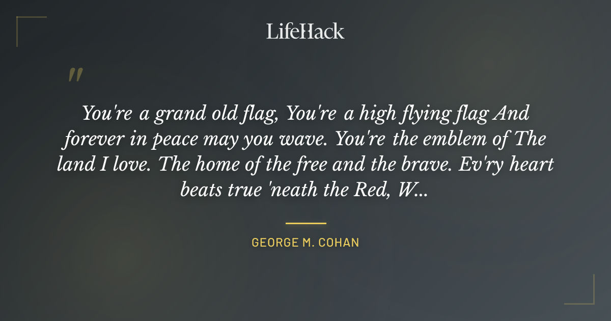 Quote by George M. Cohan