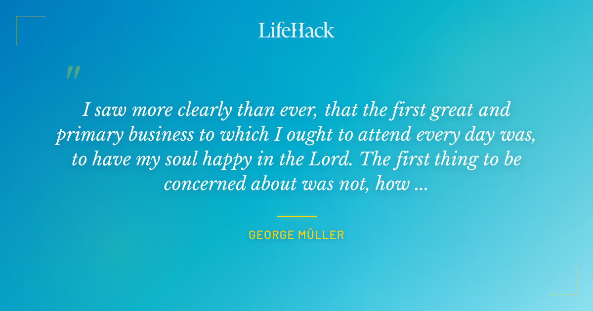 Quote by George Müller