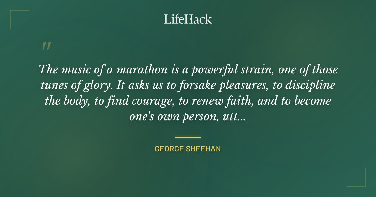 Quote by George Sheehan