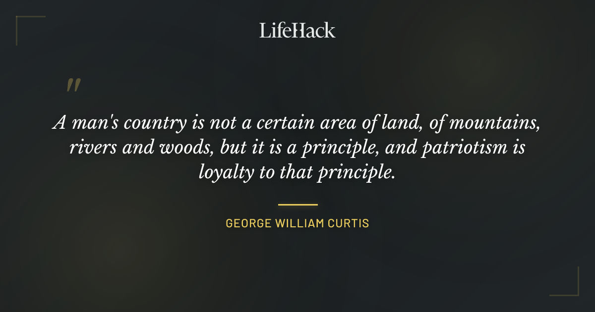Quote by George William Curtis