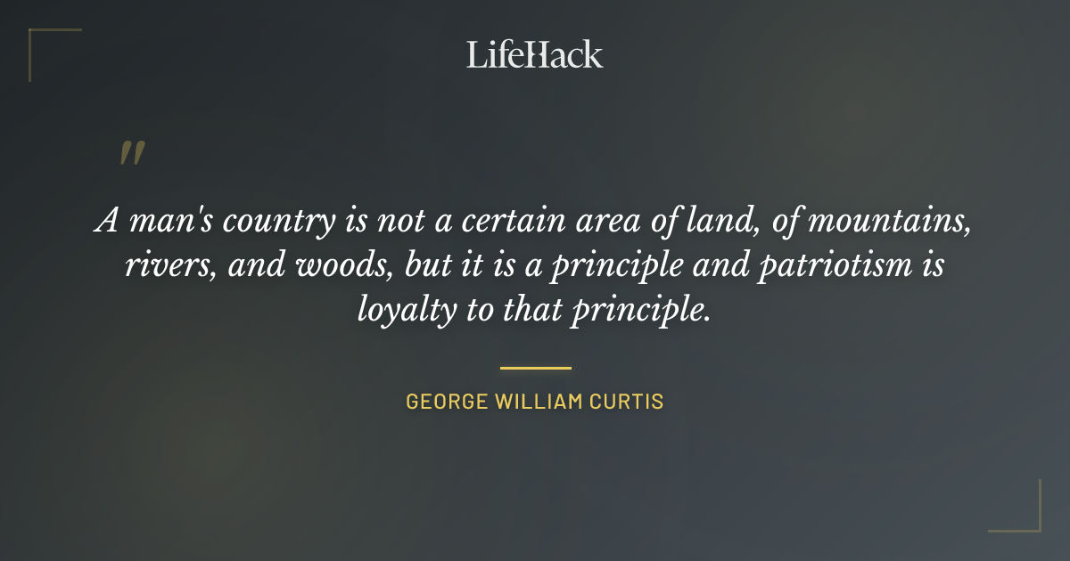 Quote by George William Curtis