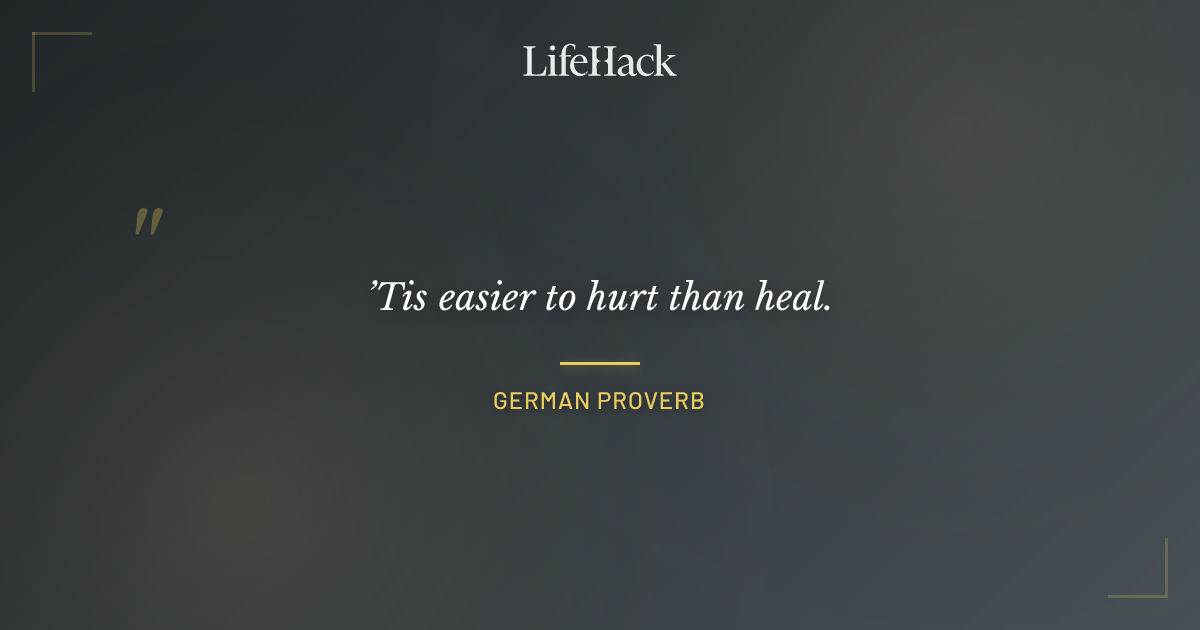 Quote by German Proverb