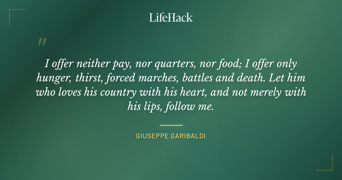 Quote by Giuseppe Garibaldi