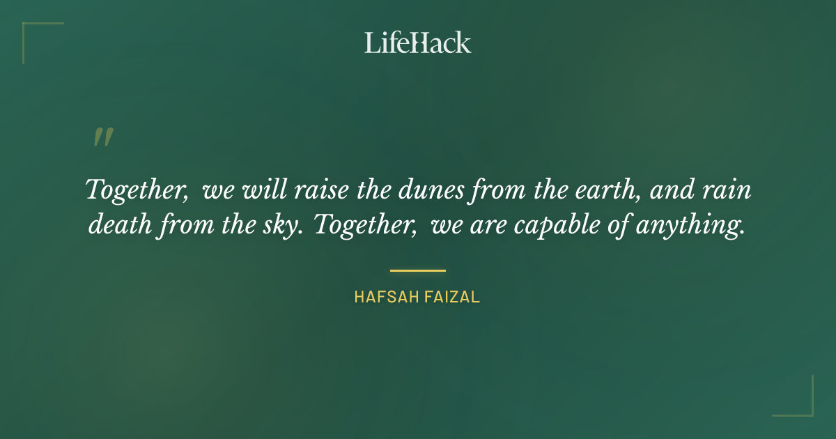 Quote by Hafsah Faizal