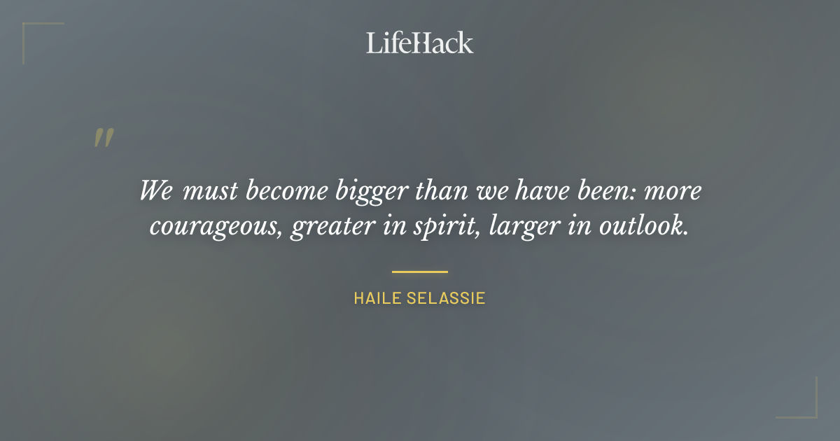 Quote by Haile Selassie