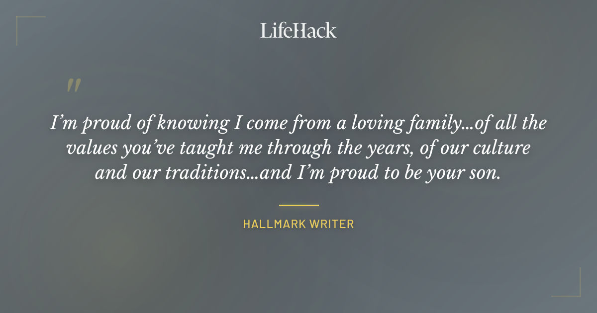 Quote by Hallmark writer