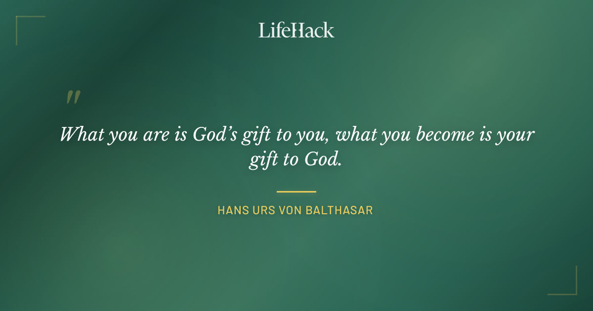 Quote by Hans urs von Balthasar