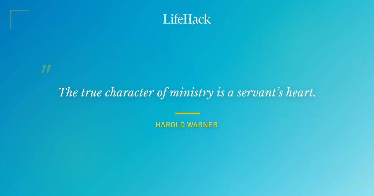 Quote by Harold Warner