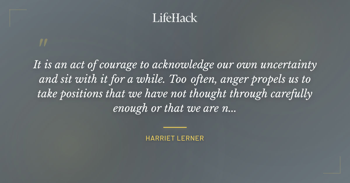 Quote by Harriet Lerner
