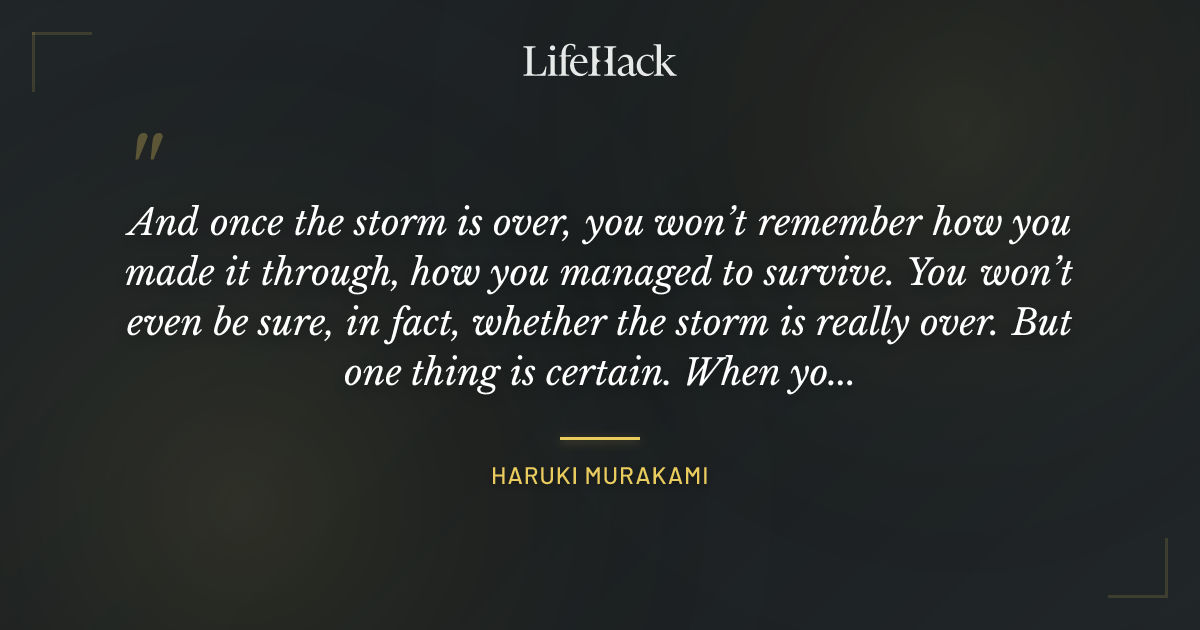 Quote by Haruki Murakami