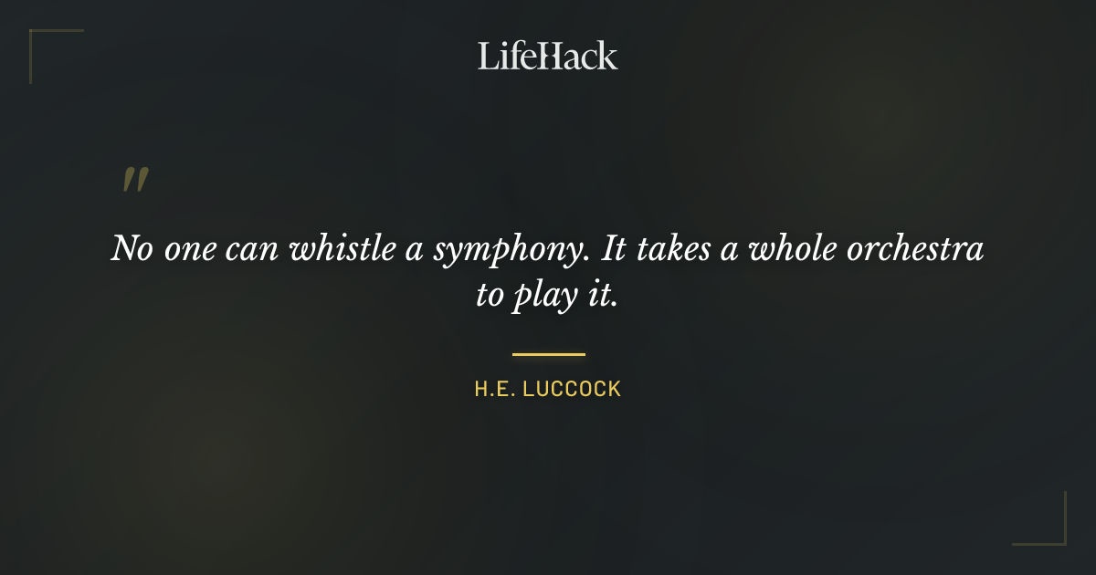 Quote by H.E. Luccock