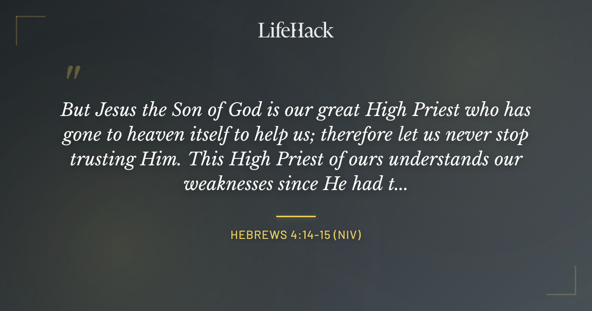 Quote by Hebrews 4:14-15 (NIV)