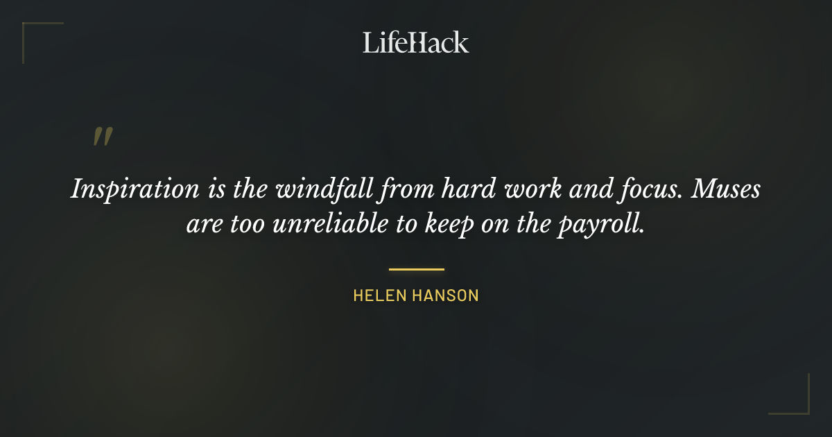 Quote by Helen Hanson
