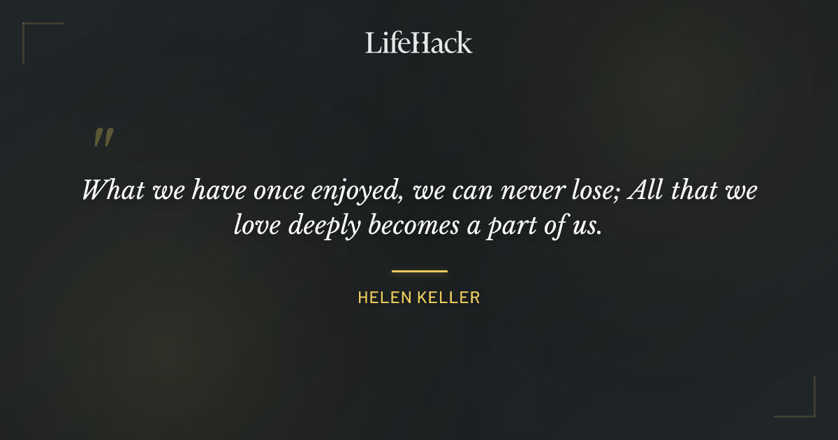 Quote by Helen Keller
