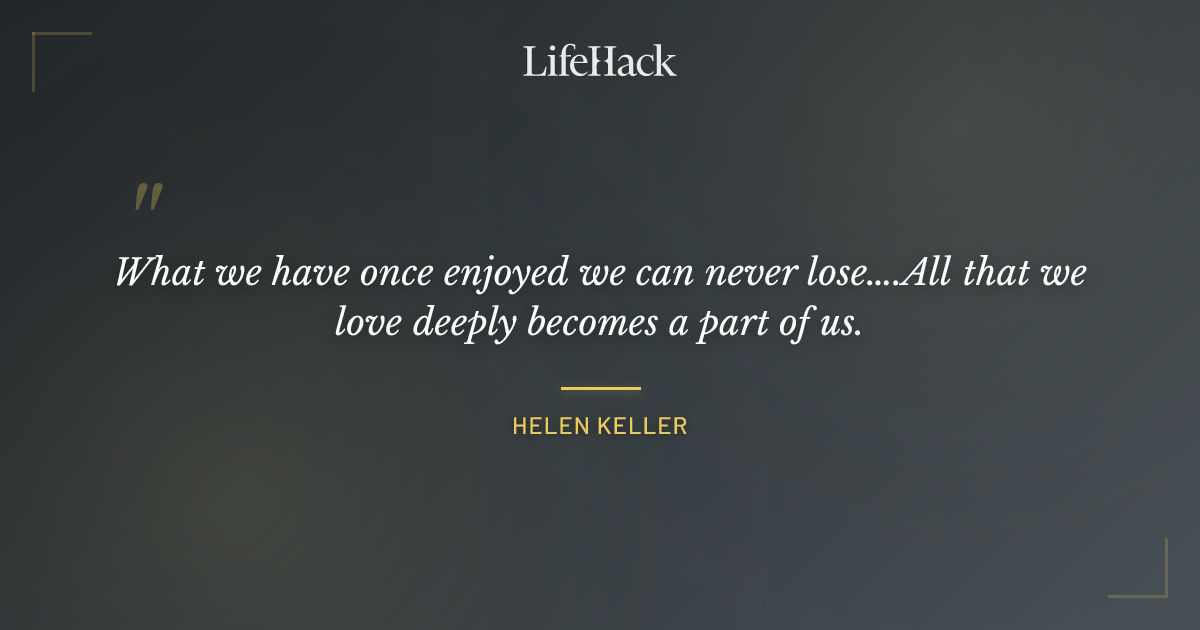 Quote by Helen Keller
