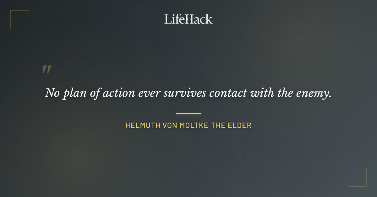 Quote by Helmuth von Moltke the Elder