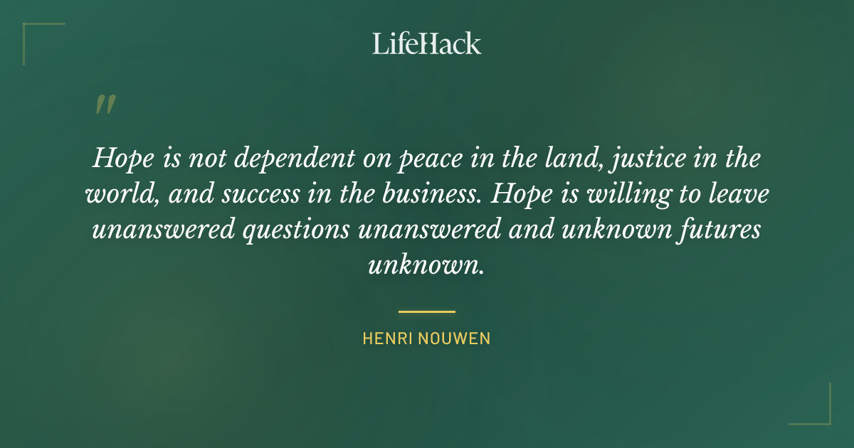 Quote by Henri Nouwen