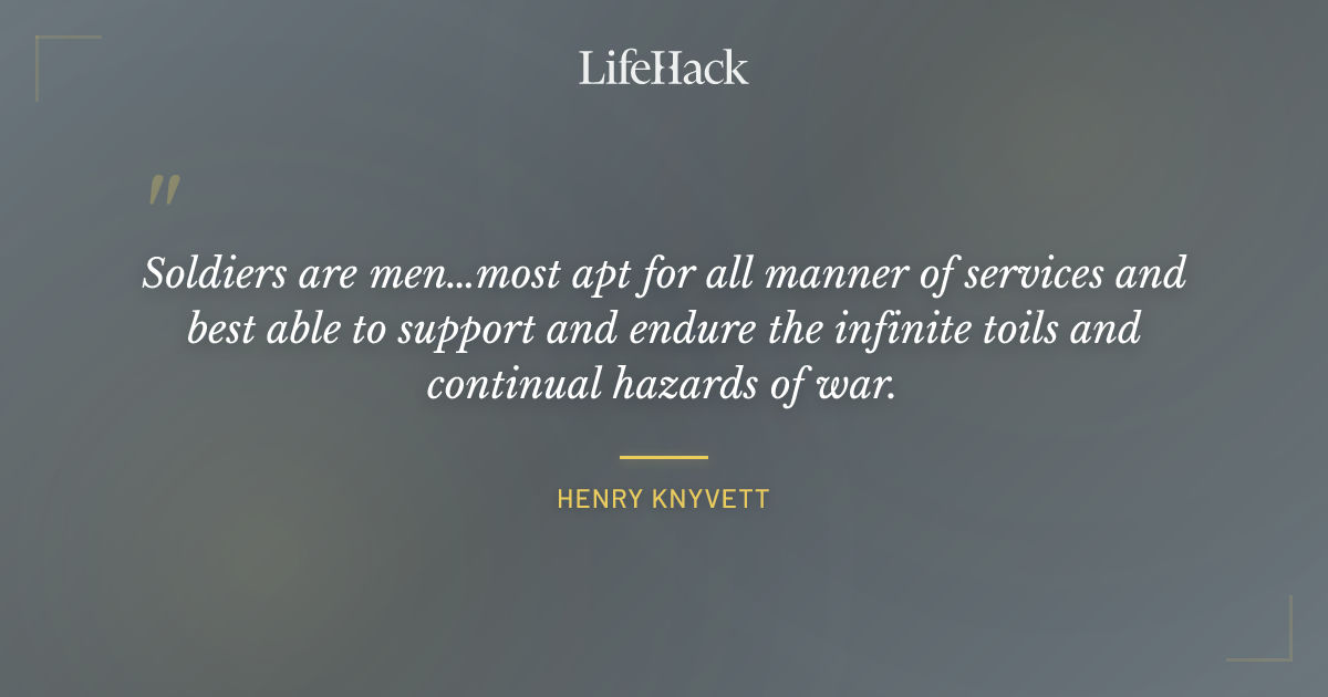 Quote by Henry Knyvett