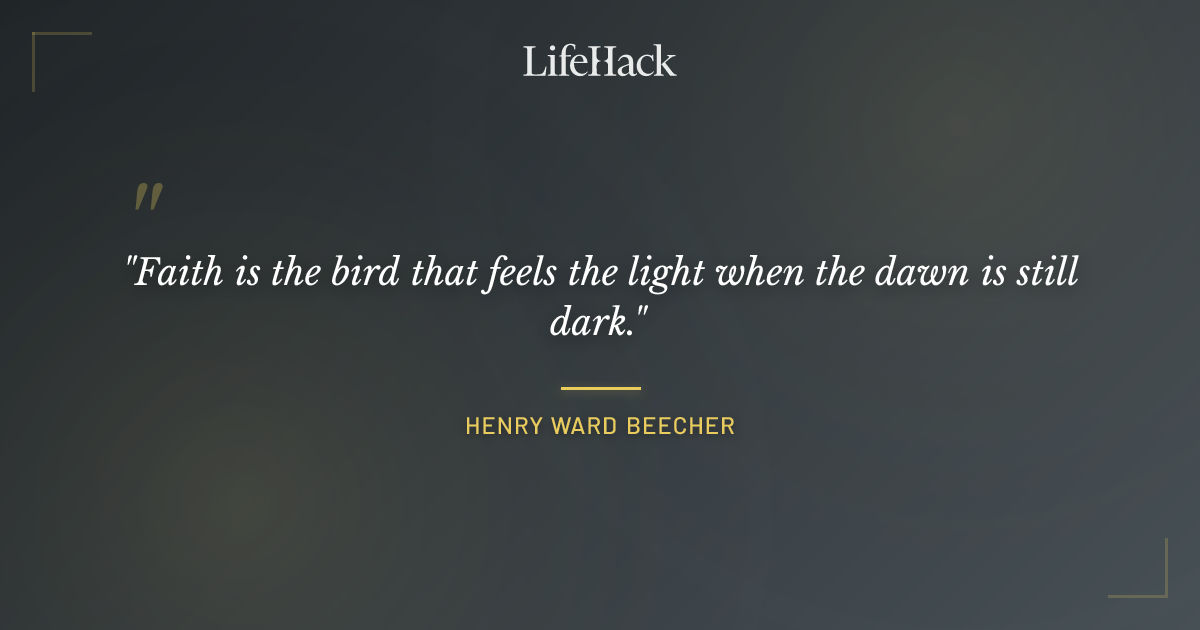Quote by Henry Ward Beecher