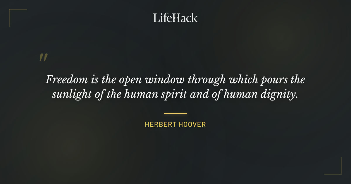 Quote by Herbert Hoover