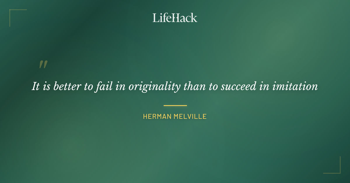 Quote by Herman Melville