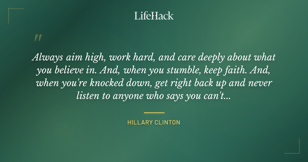 Quote by Hillary Clinton