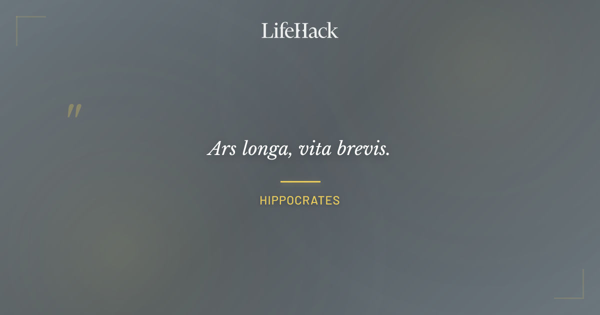 Quote by Hippocrates
