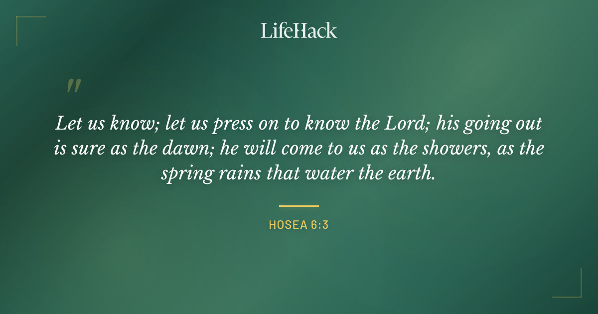 Quote by Hosea 6:3