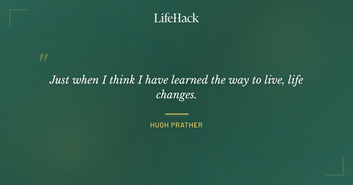 Quote by Hugh Prather