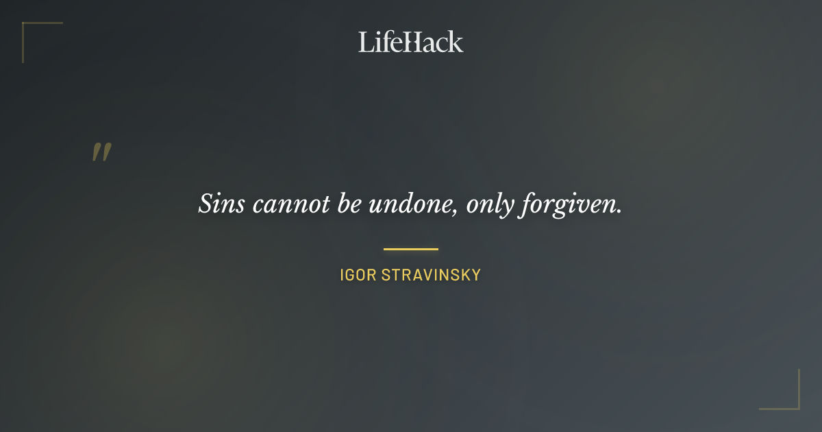 Quote by Igor Stravinsky