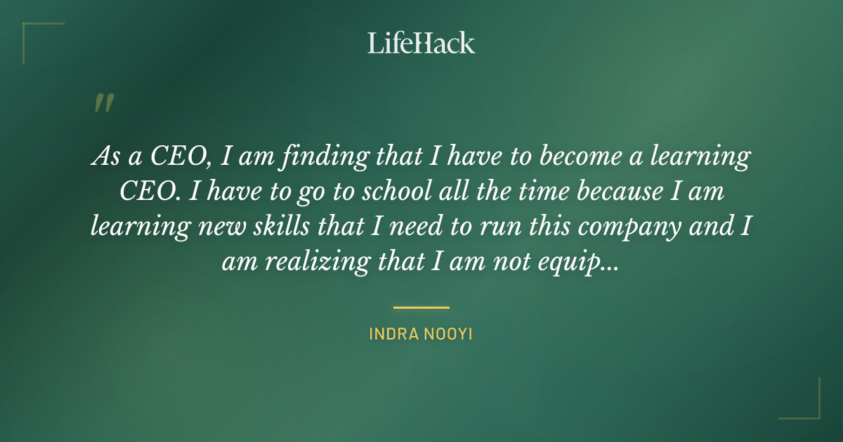 Quote by Indra Nooyi