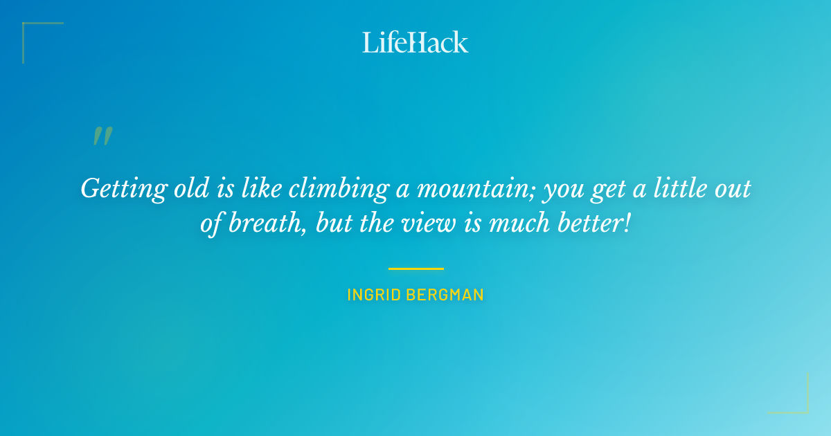 Quote by Ingrid Bergman