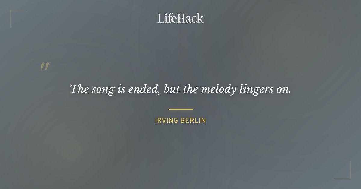 Quote by Irving Berlin