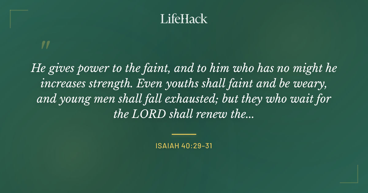 Quote by Isaiah 40:29–31