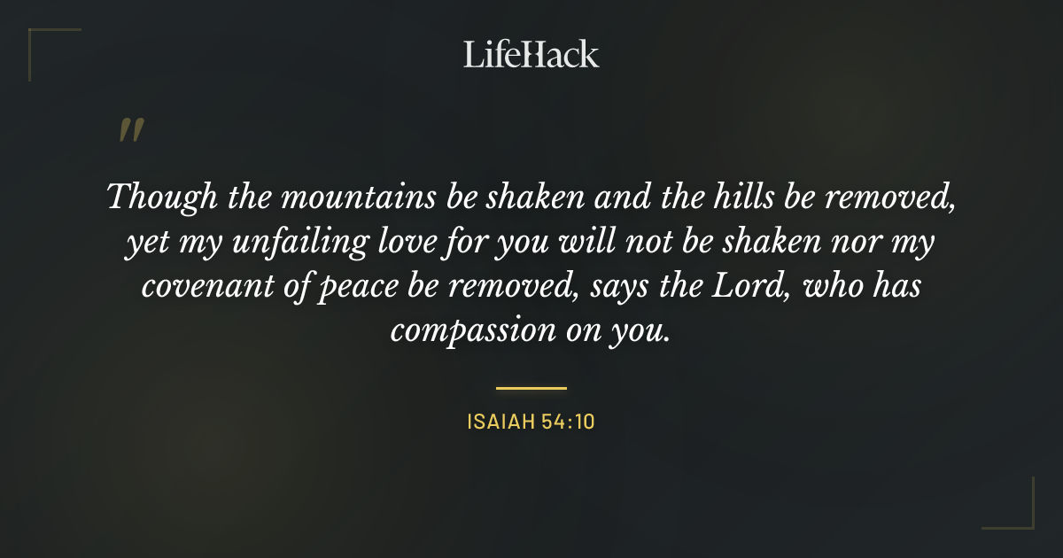 Quote by Isaiah 54:10