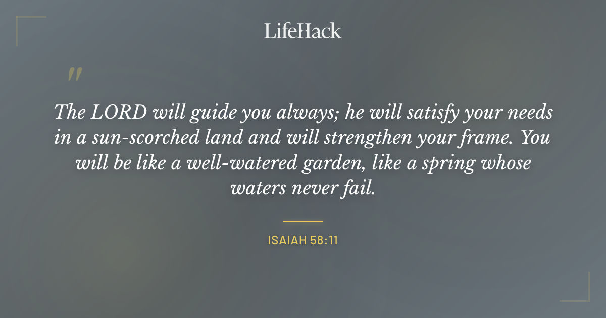 Quote by Isaiah 58:11