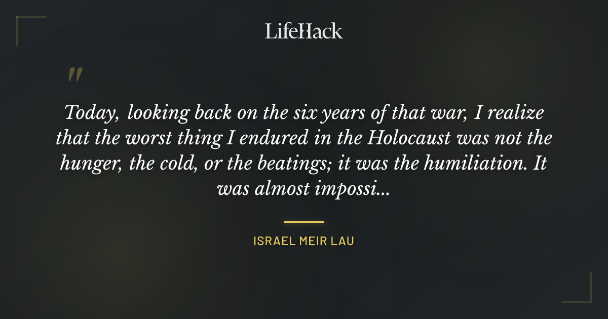 Quote by Israel Meir Lau
