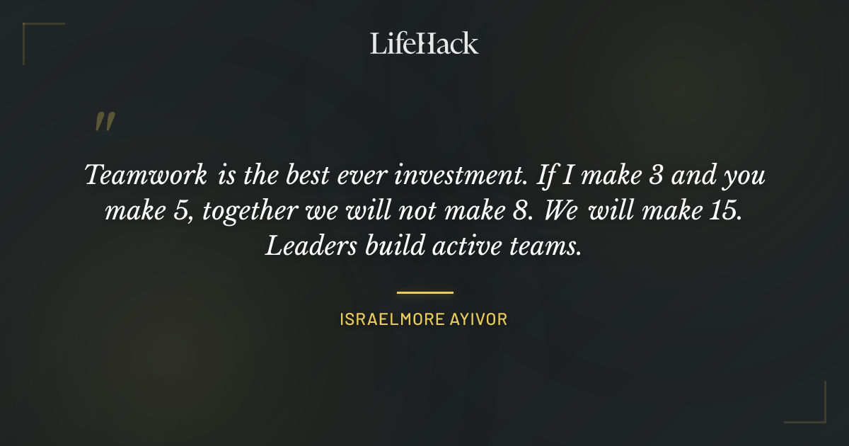 Quote by Israelmore Ayivor