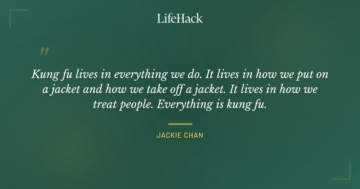 Quote by Jackie Chan