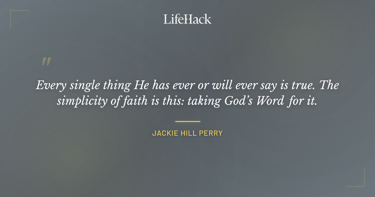 Quote by Jackie Hill Perry