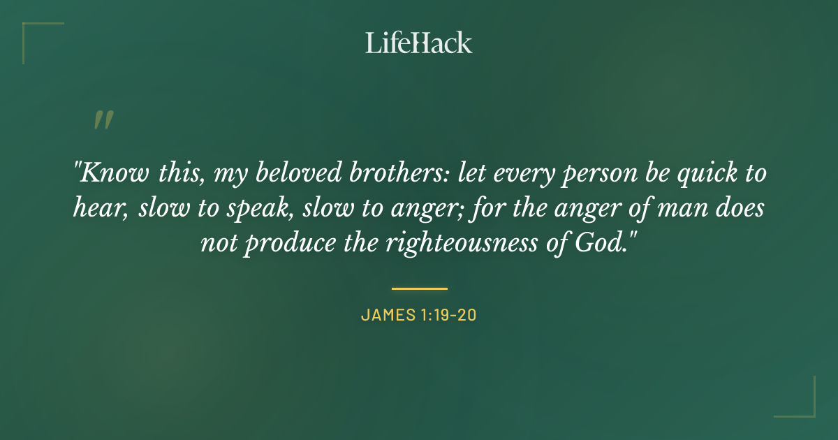 Quote by James 1:19-20
