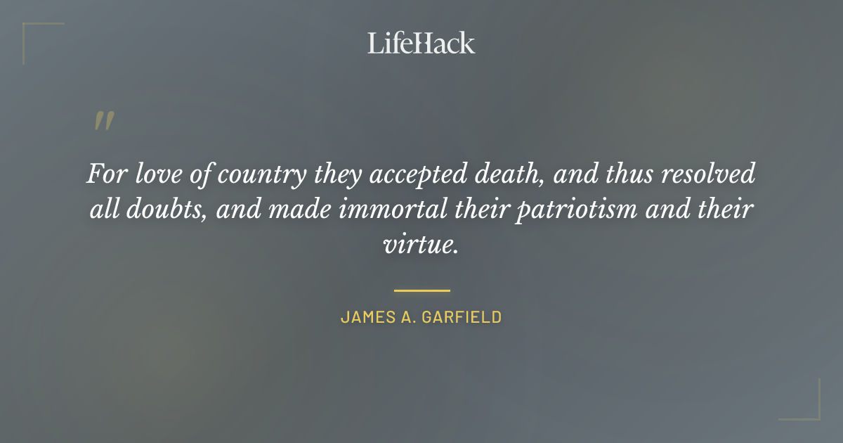 Quote by James A. Garfield